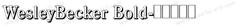 WesleyBecker Bold字体转换